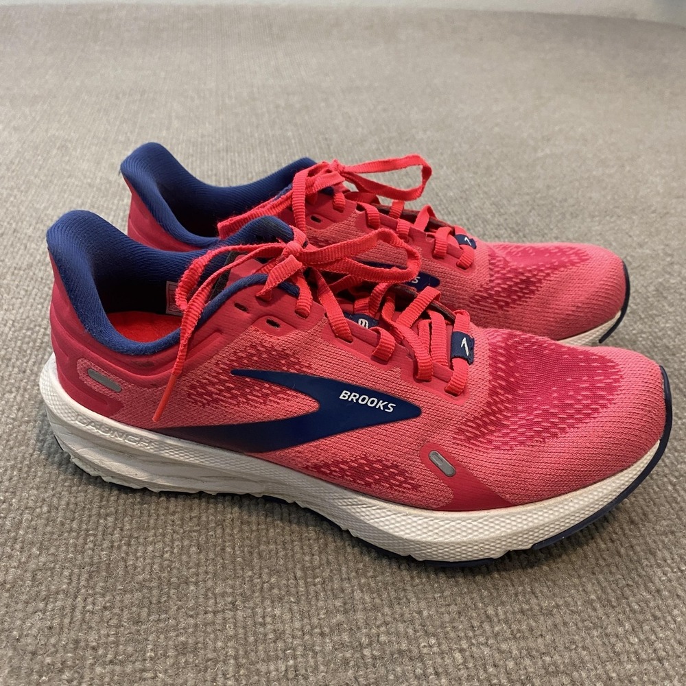 Brooks Launch 9 Shoes Womens Size 7.5 Pink Mesh Running Sneakers 1203731B604